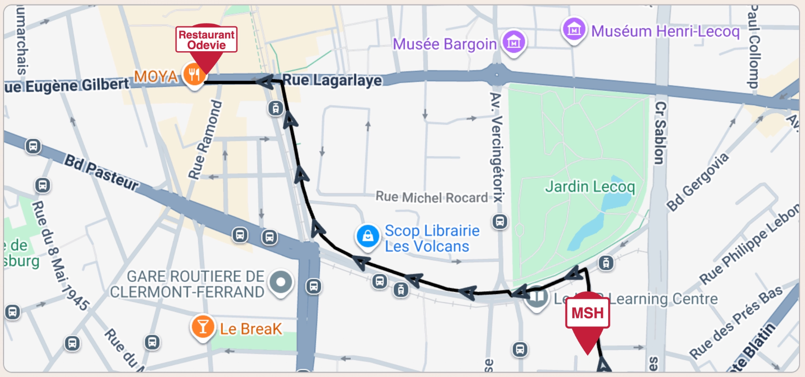 Carte — Clermont-Ferrand